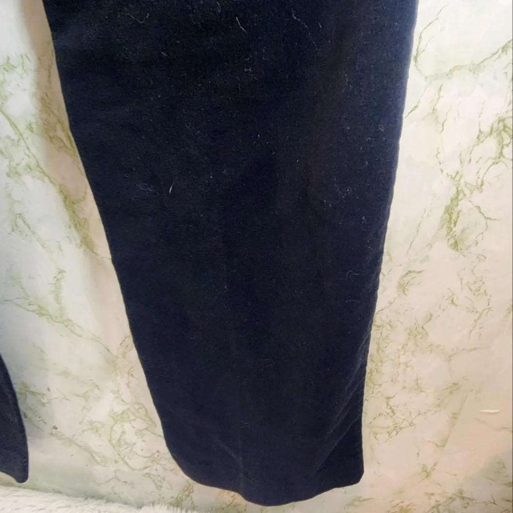 PART TWO Classic Fit Bootcut Black Velvet Pants